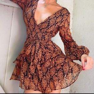 Fashion Nova Wildflower Nights Mini Dress - Black/combo